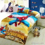 Chăn ga gối Spider Man màu vàng