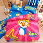 Chăn ga gối hình chim cánh cụt Pororo