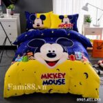 Chăn ga gối hình chuột Mickey