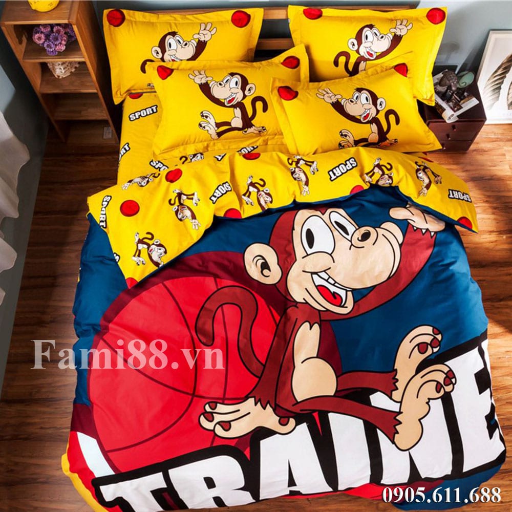 chan ga goi hinh khi Paul Frank Chăn ga gối Khỉ Paul Frank - Ảnh 1