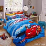 Chăn ga hình ô tô Mcqueen - Ảnh 3