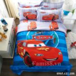 Chăn ga hình ô tô Mcqueen - Ảnh 2
