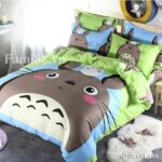 Chăn ga gối hình Totoro xanh