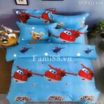 Chăn ga gối máy bay Super Wings