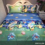 Chăn ga gối hình Pikachu