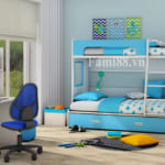 Giường Tomy 3 tầng xanh da trời mơ ước
