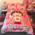 Chăn ga gối hình Maruko