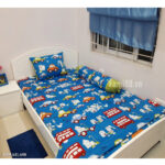 Bộ chăn ga gối đệm hình Ô Tô