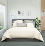 Bộ chăn ga gối màu kem