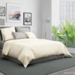 Bộ chăn ga gối màu kem