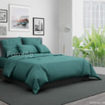 chăn ga gối màu xanh cổ vịt