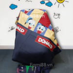 Bộ chăn gối cho bé đi học Vit Donald