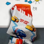 Mền cho bé trai đi học hình Mcqueen
