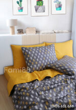 Bộ chăn drap cây thông trắng vàng