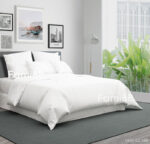 Bộ chăn ga gối màu trắng