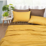 Bộ vỏ mền drap vàng nâu