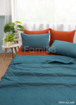 Chăn drap phối màu cam xanh
