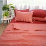 Chăn ga gối màu đỏ cam