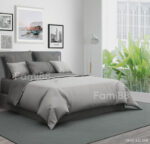 Chăn ga gối phối màu xám
