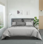 Chăn ga gối phối màu xám