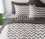 Chăn ga gối ziczac trắng xám - Ảnh 3