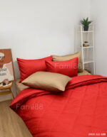Chăn ga gối màu đỏ nâu