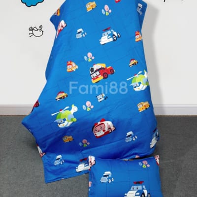 Chăn gối đi học RoboCar Poli