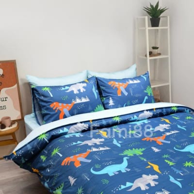 bộ chăn ga cho bé trai hình khung long